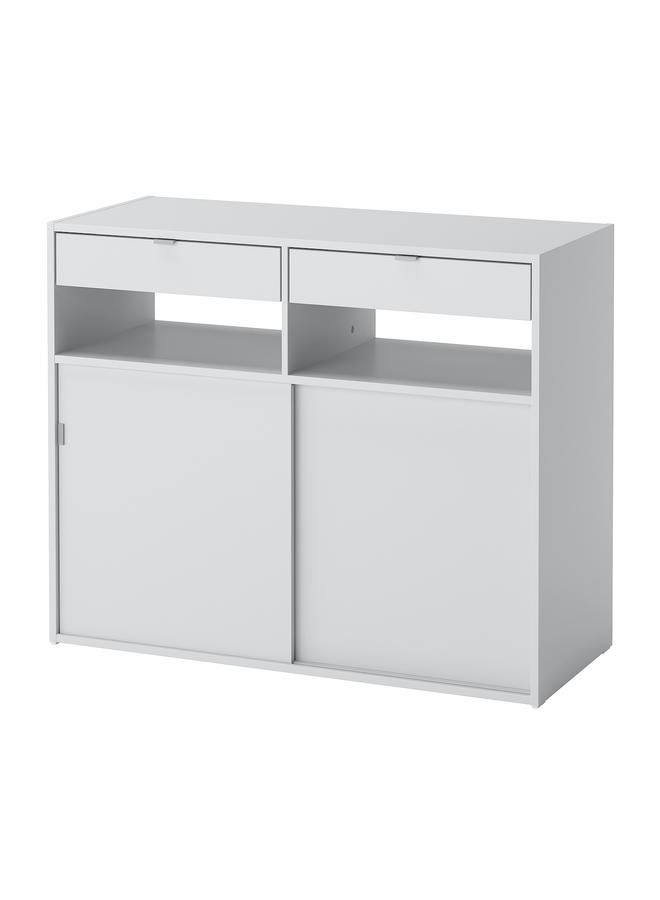 Zaboon Sideboard, Light Grey, 97X40X79 Cm - Image 1