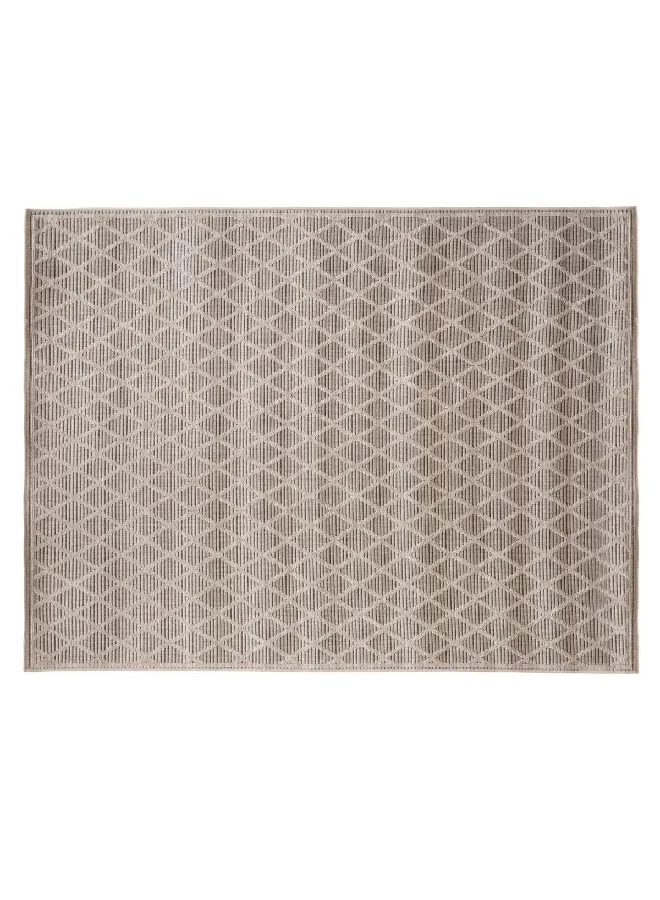 atmosphera Diamond Pattern Decorative Rectangular Indoor/Outdoor Rug Grey 120 x 170 cm 194306B