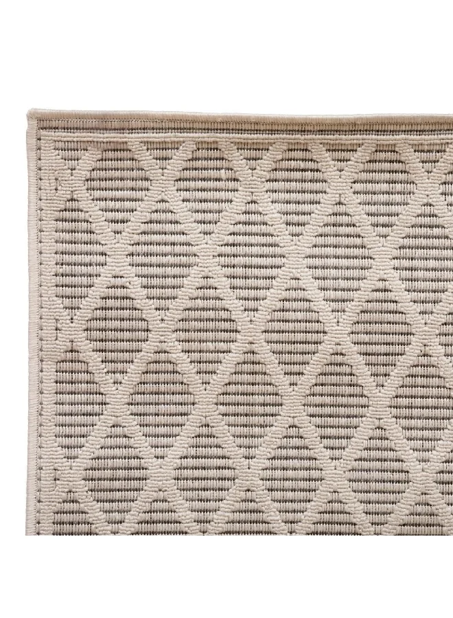 atmosphera Diamond Pattern Decorative Rectangular Indoor/Outdoor Rug Grey 120 x 170 cm 194306B