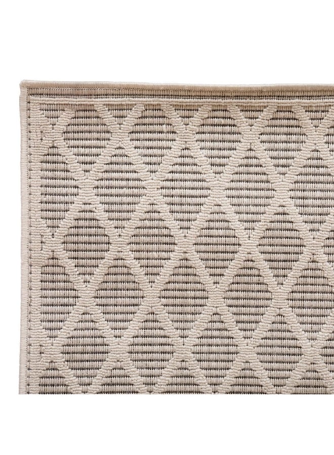 atmosphera Diamond Pattern Decorative Rectangular Indoor/Outdoor Rug Grey 120 x 170 cm 194306B - Image 2