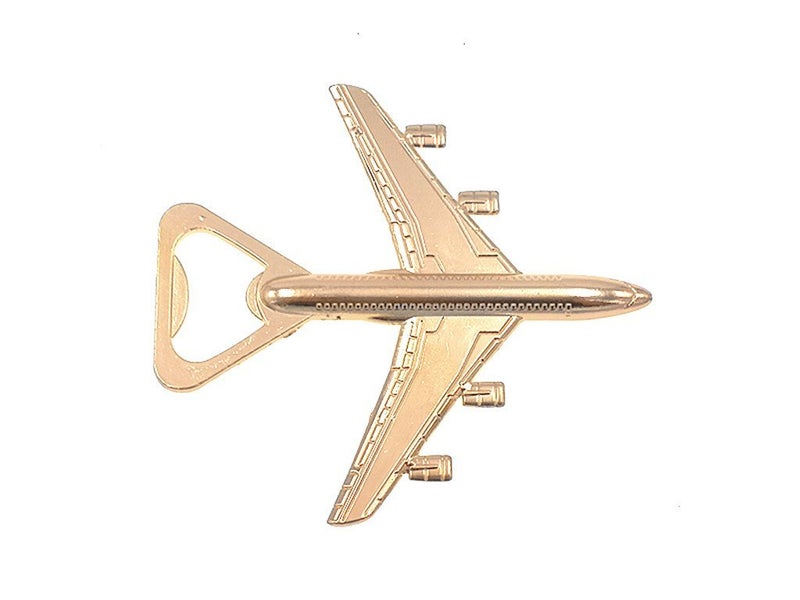 Kinteshun Airplane Bottle Opener with Gift Box Packing for Wedding Party Favor(12pcs,Dark Golden Tone) - Image 3