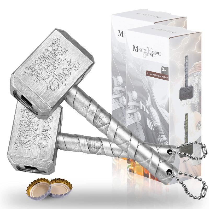 Lmaytech Lmaytech Beer Bottle Opener  2Pack Silver Beer Opener Accessory Gifts for Men 