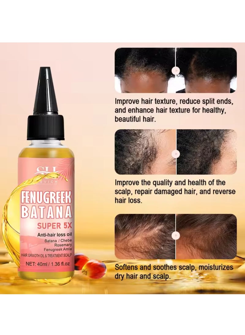 Sevich 5X Rapid Hair Growth Oil with Batana Chebe Rosemary Fenugreek and Amla Oil Hair Growth Oil and Scalp Treatment Super 5 in 1 Oil Anti Hair Loss Oil and Hair Regrowth Scalp Treatment Oils - Image 2