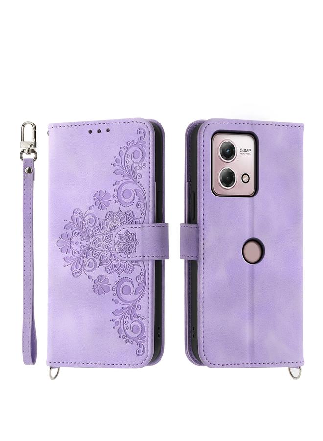 إيروريكس جراب لهاتف Motorola Moto G Stylus 4G 2023، جراب محفظة جلدي منقوش عليه زهور - Image 1