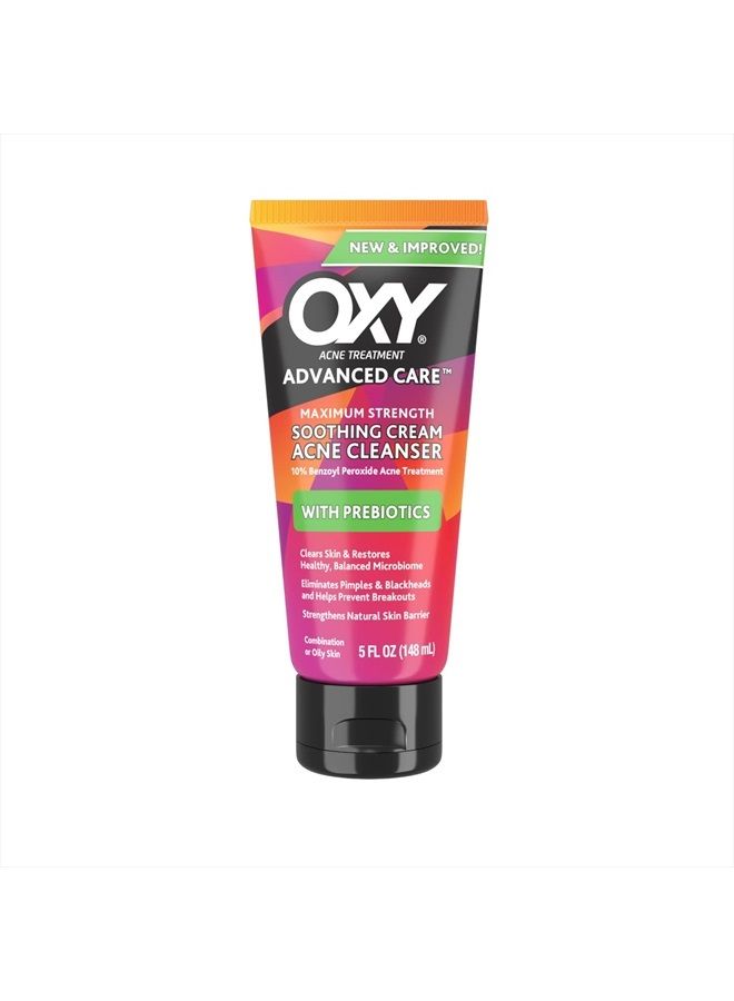 Oxy Acne Medication Face Wash - Maximum Action with Maximum Strength 10% Benzoyl Peroxide (5 Fl Oz) - Image 1