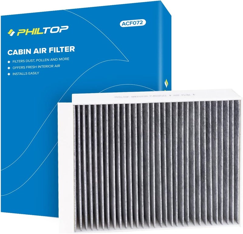 PHILTOP فلتر هواء المقصورة، ACF072 (CF11719) بديل لـ C300، C400، C43، CLS450، CLS53، E400، E43، GL350، GL450، GL63، GLC300، GLC350e، GLE300D، GLE350D، GLS350D، ML250، ML350 فلتر - Image 1