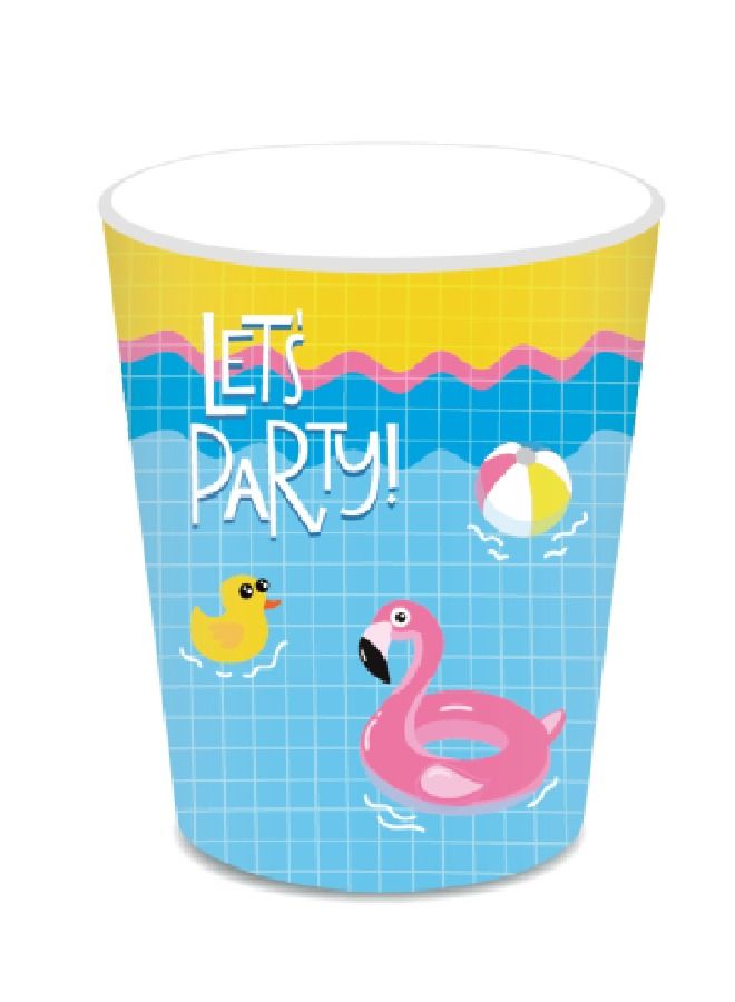 ThePartyPopper Set of 8 pcs Hello Summer Pool themed Party Tableware set - Image 4