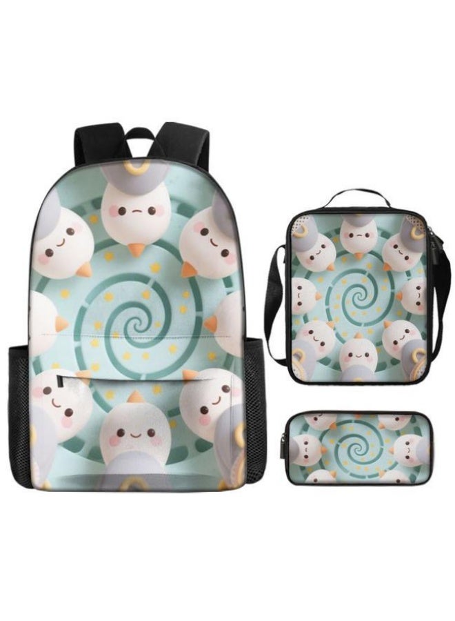 Bright Li Fire [Hot New Product] Cute Cartoon Bag Set | Shoulder + Handbag + Pencil Bag Three-piece Set | Essential for Children and Students Outdoors - 49  - Image 2