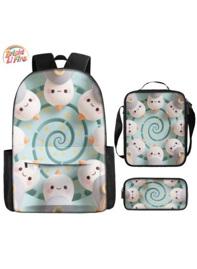 Bright Li Fire [Hot New Product] Cute Cartoon Bag Set | Shoulder + Handbag + Pencil Bag Three-piece Set | Essential for Children and Students Outdoors - 49  - Image 1