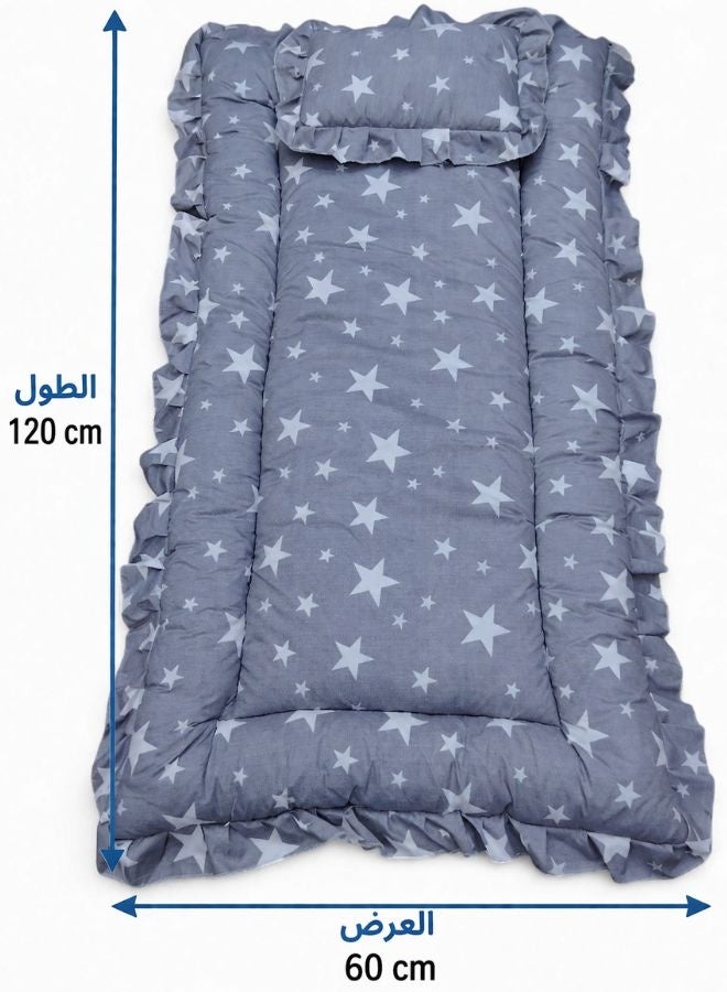 مولودي مفرش مواليد فاخر بملمس قطني ناعم – مناسب لسرير بمقاس 120×60 سم، راحة مثالية ونوم عميق يستحقه صغيرك - Image 1