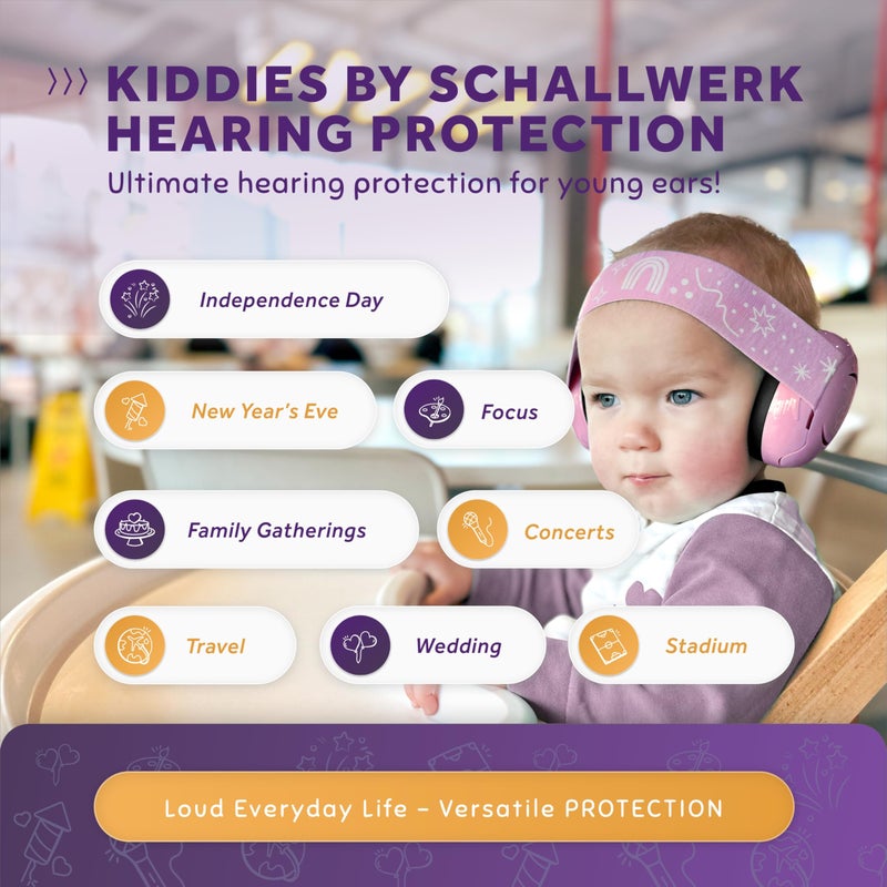 Schallwerk Â® Mini+ Baby Ear Muffs â€“ Infant Noise Cancelling Headphones, Toddler Ear Protection, Baby Headphones for Noise - Image 2