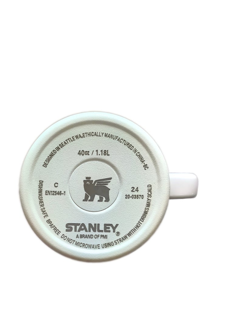 Stanley 40oz Quencher ProTour Flip Straw Tumbler with Leakproof Lid |Built-In Straw & Handle | Cupholder Compatible for Travel | Insulated Stainless Steel Cup | BPA-Free | For Water, Iced Tea or Coffee, Smoothie and More,Cream(White) - Image 4