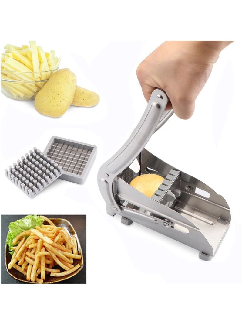 Generic - Manual French Fries Cutter Stainless Steel Potato Chips Cutter Machine Kitchen Tools - Image 1