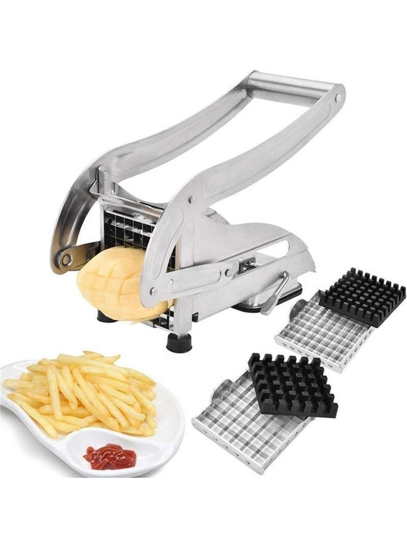 Generic - Manual French Fries Cutter Stainless Steel Potato Chips Cutter Machine Kitchen Tools - Image 1