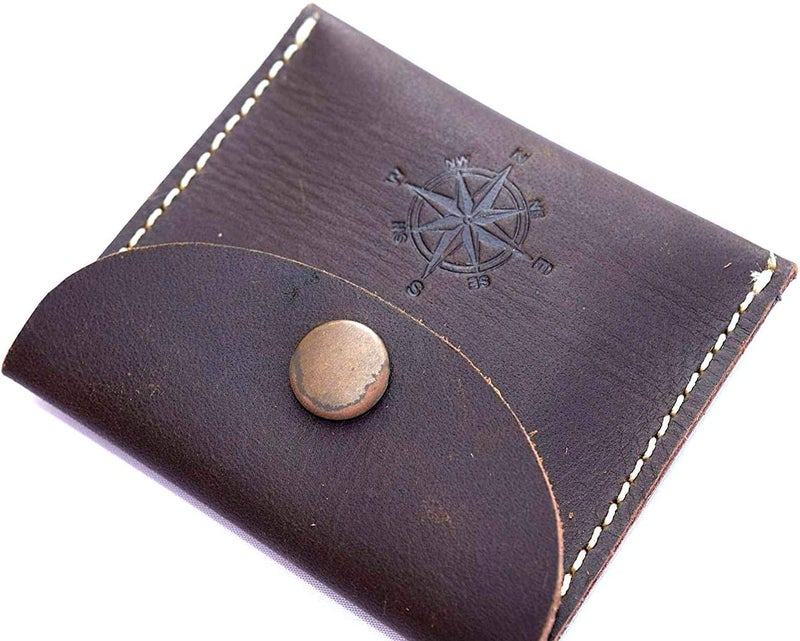 THOR INSTRUMENTS Handmade Nautical Brass Push Open Compass On Chain with Leather Case, Pocket Compass, Gift Compass Rustic Vintage Home Decor Gifts - Image 5