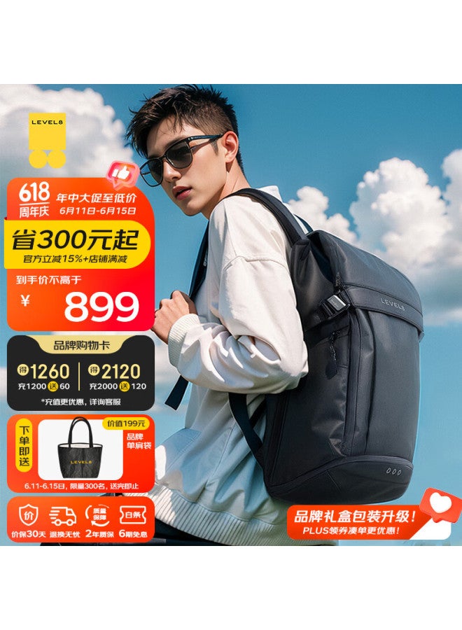 Level8 Backpack For Men And Women, 17.3-inch Laptop Bag, Large Capacity Commuter Student Schoolbag, Lightweight Travel Business Trip Backpack - Image 1