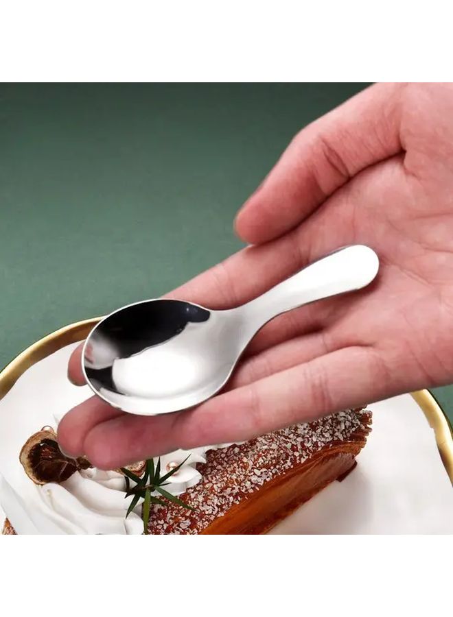 Stainless Steel Mini Spoons 3pcs Slivery For Coffee Salt Condiments Stirring - Image 3