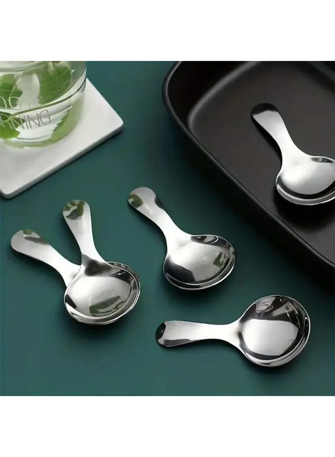Stainless Steel Mini Spoons 3pcs Slivery For Coffee Salt Condiments Stirring - Image 5