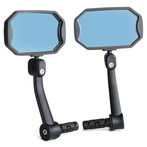BriskMore Bar End Bike Mirrors, High–Definition Convex Blue Glass Lens for E-Bike Handlebars, Scratch Resistant, Safe Rearview 1 Pair Bicycle Mirror(Right And Left Side) BT-015B - Image 1