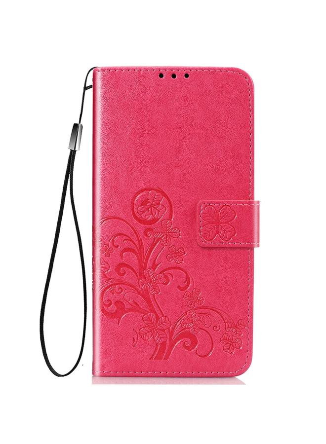 Zaboon Case For Huawei P40 lite E/Y7P Four-leaf Clasp Embossed Buckle Mobile Phone Protection Leather Case with Lanyard & Card Slot & Wallet & Bracket Function - Image 1
