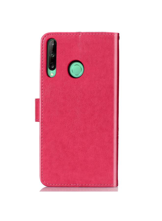 Zaboon Case For Huawei P40 lite E/Y7P Four-leaf Clasp Embossed Buckle Mobile Phone Protection Leather Case with Lanyard & Card Slot & Wallet & Bracket Function - Image 2