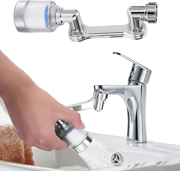 Rotating Faucet Extender 720 Degree Water Tap Head with Filter Adjustable Splash Proof Kitchen Bathroom Sink Nozzle