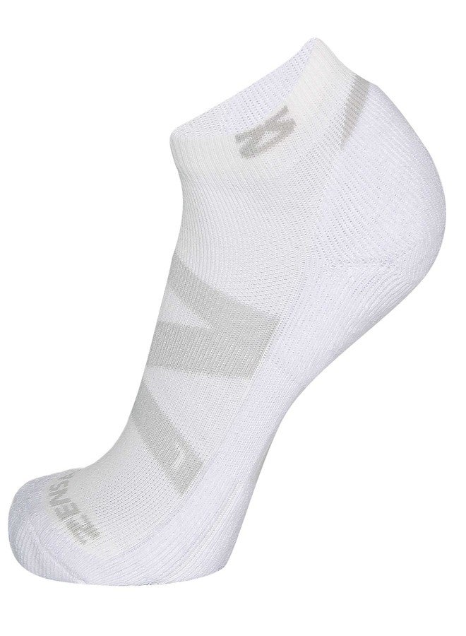 Zensah Unisex Ankle Tennis Socks - Sport Socks, Athletic, White, Medium - Image 1