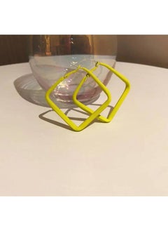 Square Earring Of Fluffy Women's Accessories-Yellow