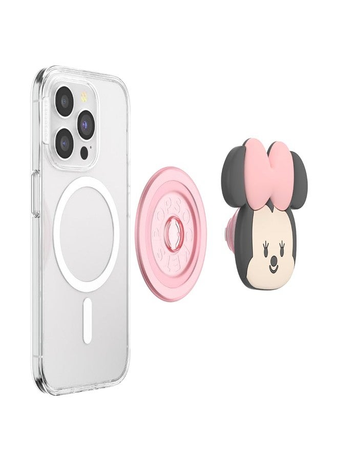 PopSockets: PopGrip Round for MagSafe - MagSafe Adapter Ring Included - Stand and Grip for Mobile Phones and Cases with Interchangeable Top - Kawaii Minnie - Image 4