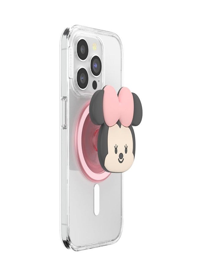 PopSockets: PopGrip Round for MagSafe - MagSafe Adapter Ring Included - Stand and Grip for Mobile Phones and Cases with Interchangeable Top - Kawaii Minnie - Image 1
