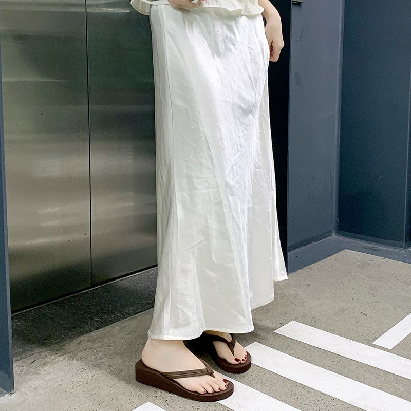 summertaste Women's Mid-Heel Flip-Flops, Non-Slip Summer Beach Sandals for Daily and Travel  Use - Image 1