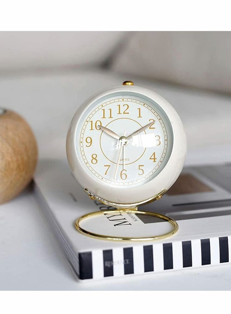 كابتن تيك Loud Alarm for Deep Sleepers, Classic Non-Ticking Tabletop Alarm Clock with Backlight - Image 4