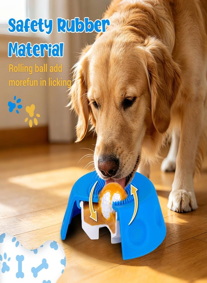 JHMFDDSB Slow Feeder Dog Bowl with Interactive Roll Ball, Anti-Slip Dog Lick Bowl for Liquid Treats, Bone Broth & Yogurt, Anxiety Relief Boredom Puzzle Feeder for Small Large Dogs - Image 2