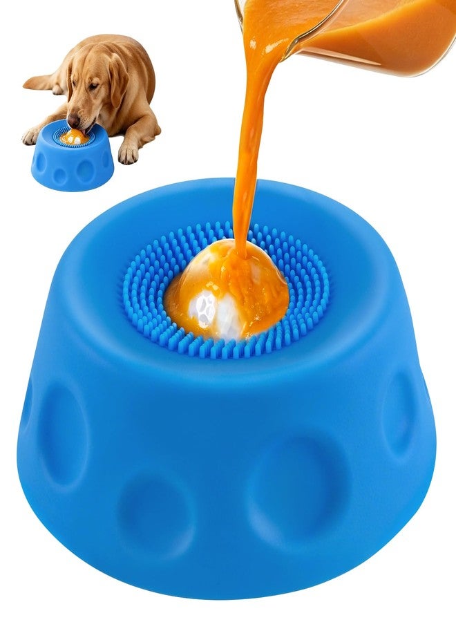 JHMFDDSB Slow Feeder Dog Bowl with Interactive Roll Ball, Anti-Slip Dog Lick Bowl for Liquid Treats, Bone Broth & Yogurt, Anxiety Relief Boredom Puzzle Feeder for Small Large Dogs - Image 1