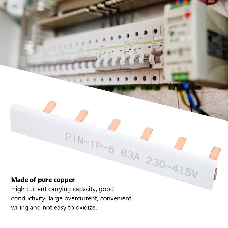 نوع PIN قضيب نحاسي 6 طرق نحاس نقي PVC قاطع دائرة قضيب توزيع الكهرباء كتلة توزيع الطاقة - Image 3