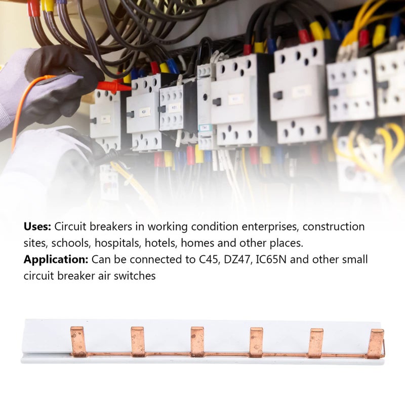 نوع PIN قضيب نحاسي 6 طرق نحاس نقي PVC قاطع دائرة قضيب توزيع الكهرباء كتلة توزيع الطاقة - Image 4