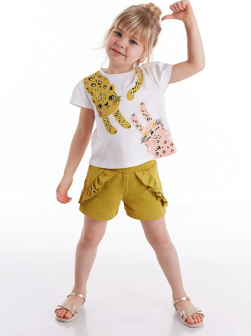 Denokids Mischievous Cats Girls T-shirt Shorts Set