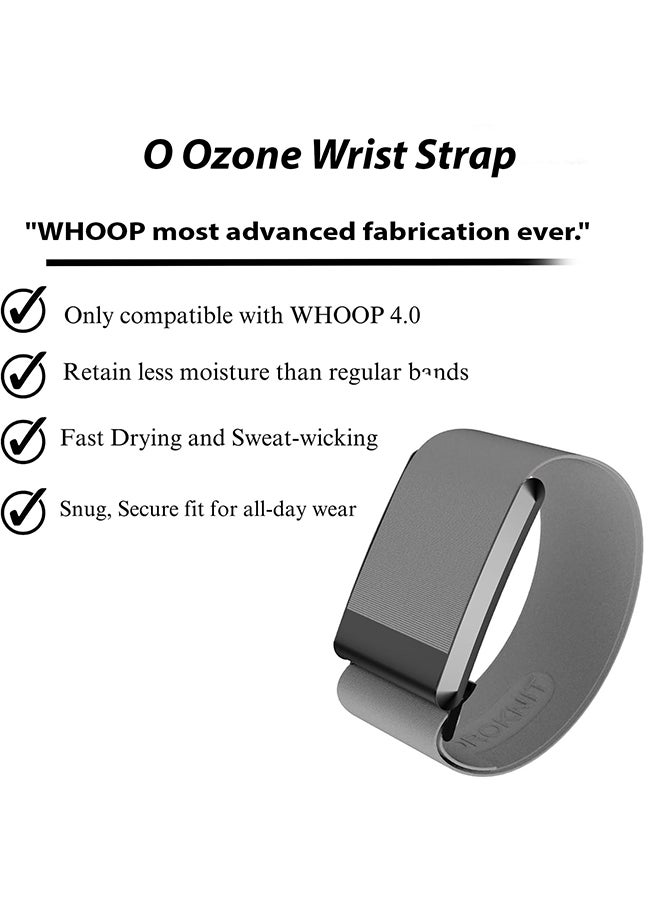 O Ozone HydroKnit Nylon Sport Band Compatible with Whoop 4.0 | Soft, Elastic, Water-Resistant, Fast-Drying Replacement Strap for Active Lifestyles- Dary  Grey - Image 2