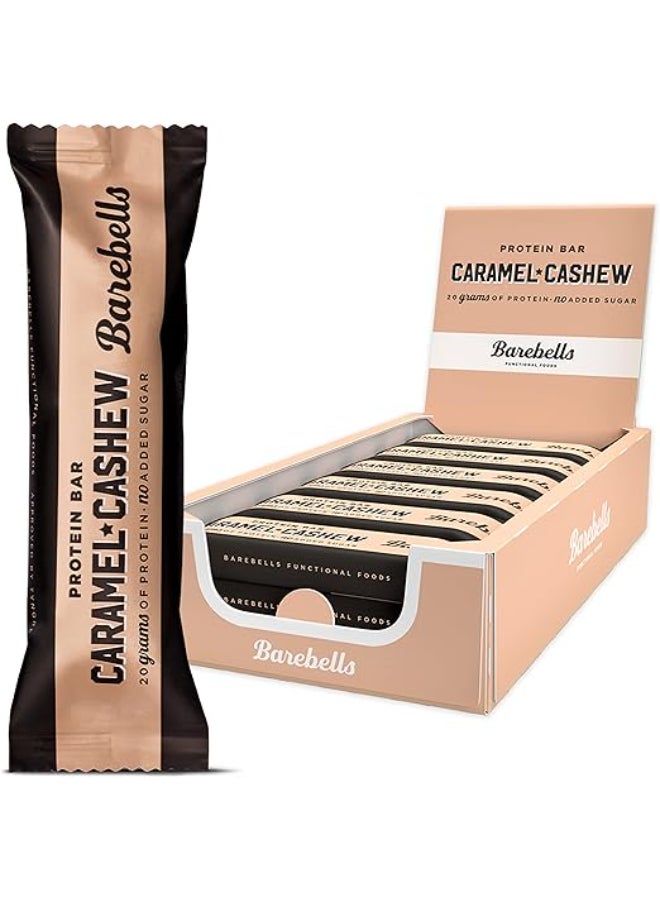 Barebells Protein Bar - Caramel Cashew Flavor - for High Protein Snack ( 55g x 12 ) - Image 1