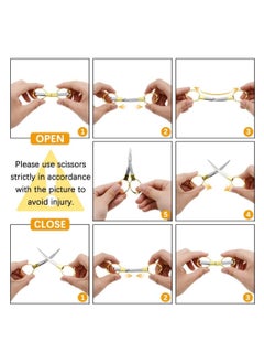 Y&D 3 Pcs Folding Scissors Portable Stainless Steel Safety Glasses-Shaped Mini Shear  - Image 5