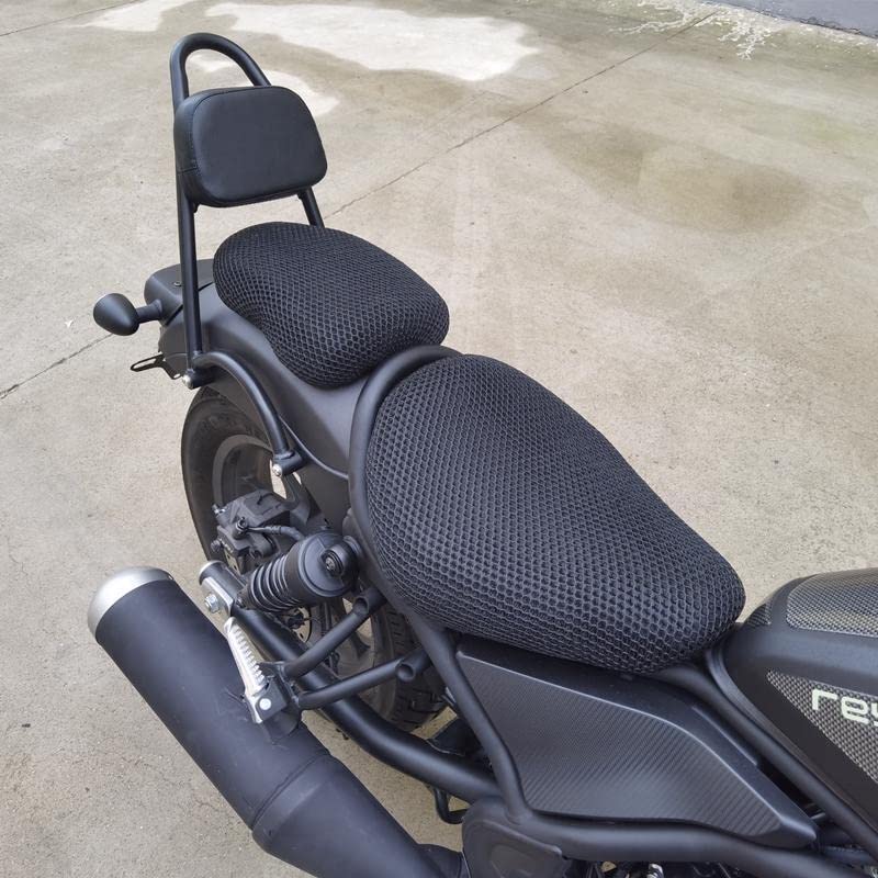 XIDAODIT Mesh Motorcycle Seat Cover Seat Cushion Cover Protector for Rebel 500 300 CM500 CM300 CMX500 CMX300