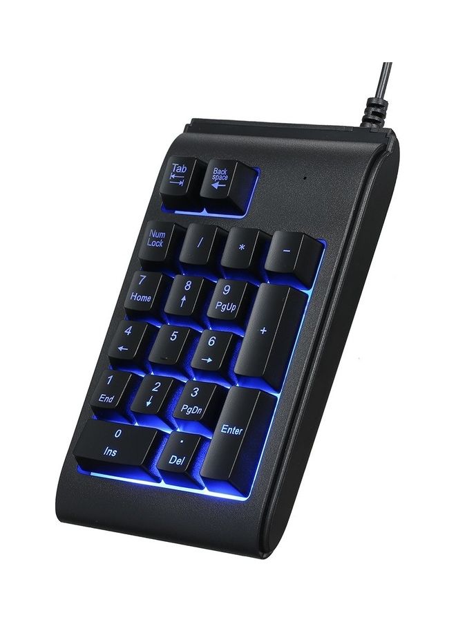 لوحة مفاتيح رقمية ميكانيكية صغيرة سلكية مزودة بمنفذ USB و19 مفتاحًا لون أسود - Image 4