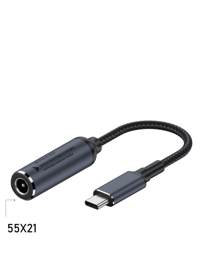 Generic - PD Patch Cord Automatic Recognition 5v9v20vDC Input To Type-c Converter Pd Output 100W Charging-Color:100W 6.0*3.7 Mother To Type-c Short Line - Image 1