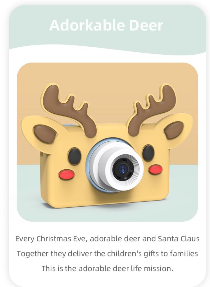GULFLINK Kids Toy Digital Camera for Child Boys Girls Brown deer - Image 5