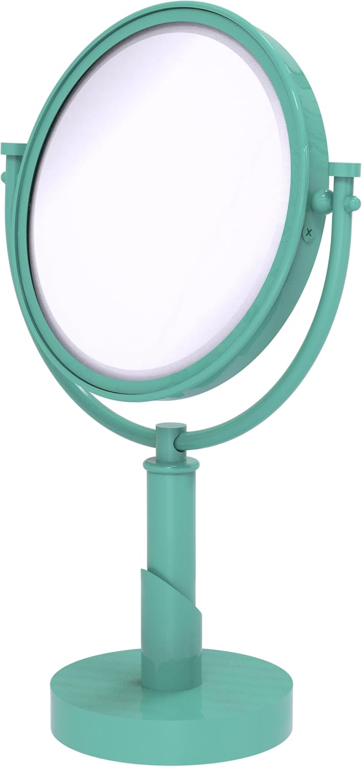 Allied Brass Allied Brass TR-4/3X-SFG Tribecca Collection 8 Inch Vanity Top Make-Up Mirror 3X Magnification, Sea Foam Green 