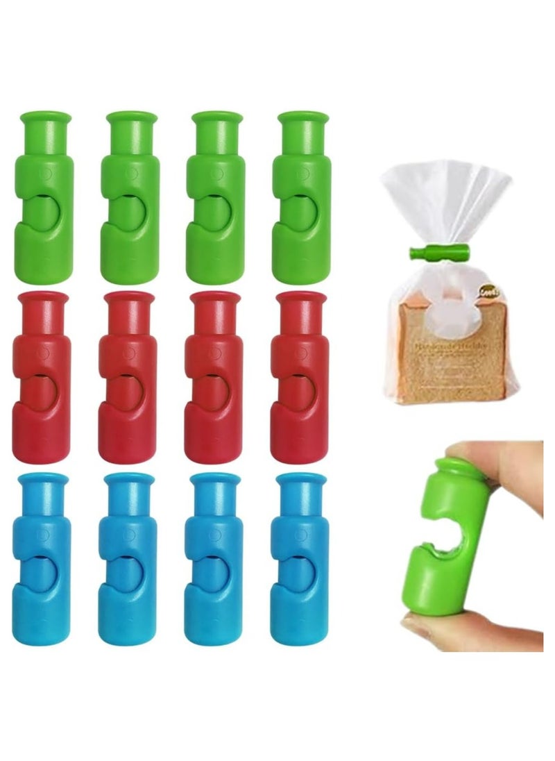Oasisgalore - 12PCS Colorful Bag Clips - Plastic Sealing Clips for Chips, Bread & Food Bags - Image 1