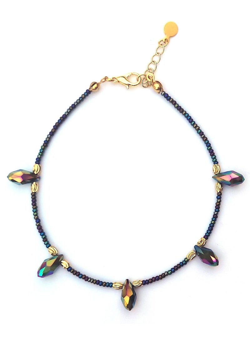 Alwan Long Size Anklet with Teardrops for Women - Image 2