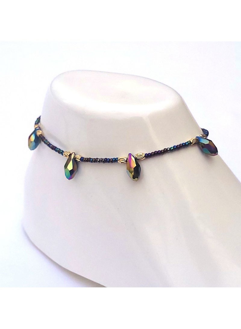 Alwan Long Size Anklet with Teardrops for Women - Image 3