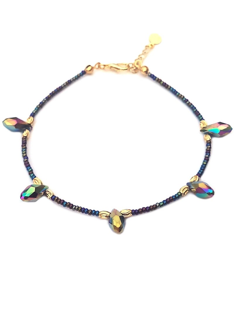 Alwan Long Size Anklet with Teardrops for Women - Image 1