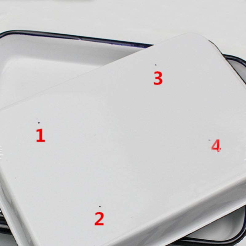 2pcs Enamel Bake Pan Multi-functional Roasting Baking Tray Dishwasher Enamel Food Plate - Image 2